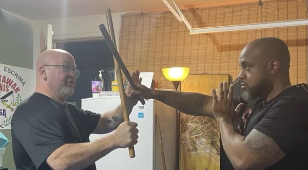 1 strike to hand and stick block of 2 counter
